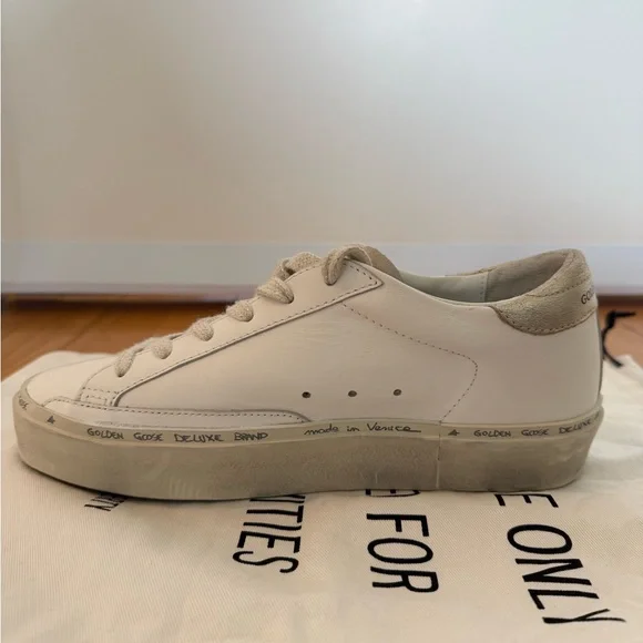 Worn once Golden Goose Hi Star Optic White Sneakers 37 - Picture 3 of 10